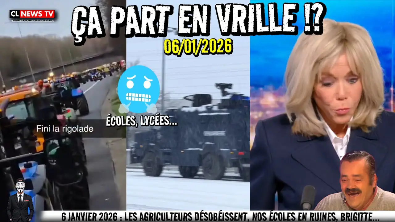 Zapping : Les agriculteurs désobéissent, nos enfants gèlent dans les écoles et Brigitte menace