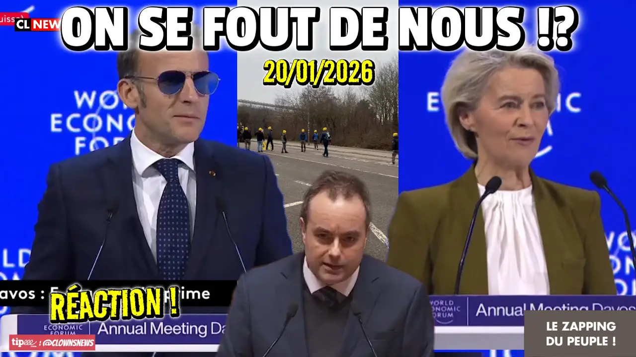 Zapping du déni : Macron prêche la loi à Davos pendant que son gouvernement l’assassine