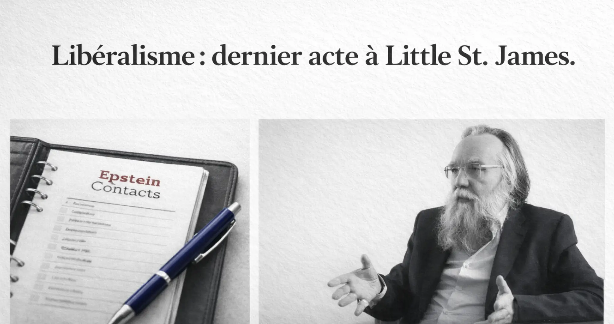 Alexandre Dougine : «Avec Epstein, l’Occident s’effondre… Toutes les théories du complot ont été confirmées et dépassent tout ce qu’on pouvait imaginer. »