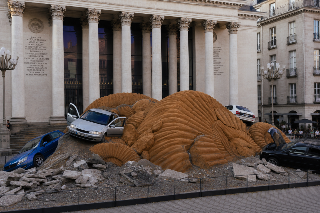 Nantes : En pleine canicule et restrictions d’eau, les bobos sculptent 600 tonnes de sable pour « dénoncer l’effondrement climatique »