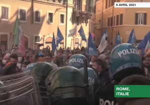 manifestation des restaurateurs italiens pour la réouverture