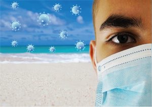 masqué sur la plage