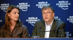 Melinda et Bill Gates à Davos