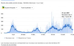 Guyane cas covid au 31/10/2021