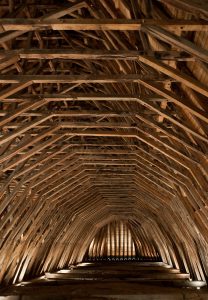 Charpente de l'église Saint-Girons de Monein, construite par les cagots.
